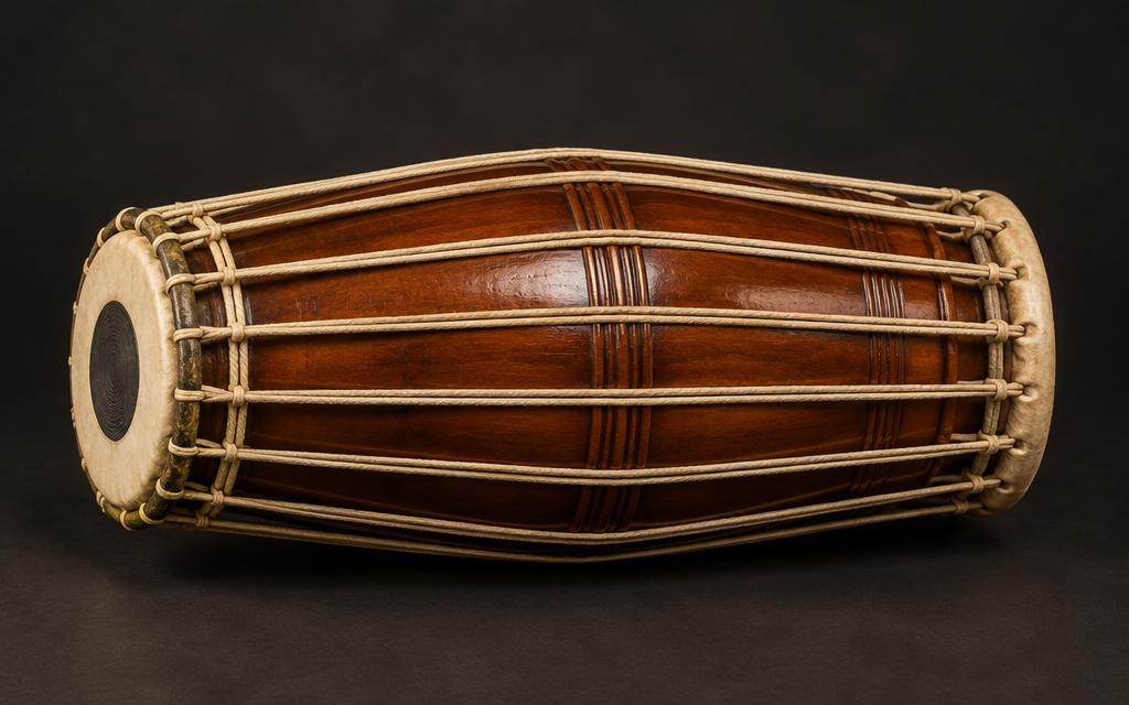 Traditional double-headed mridangam