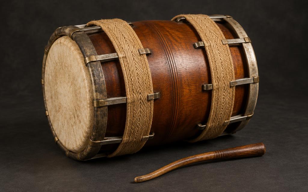 Traditional tavil drum and stick